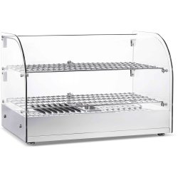 2 Tier Curved Front Heated Display Case 45 Litres Countertop | Adexa HW45R